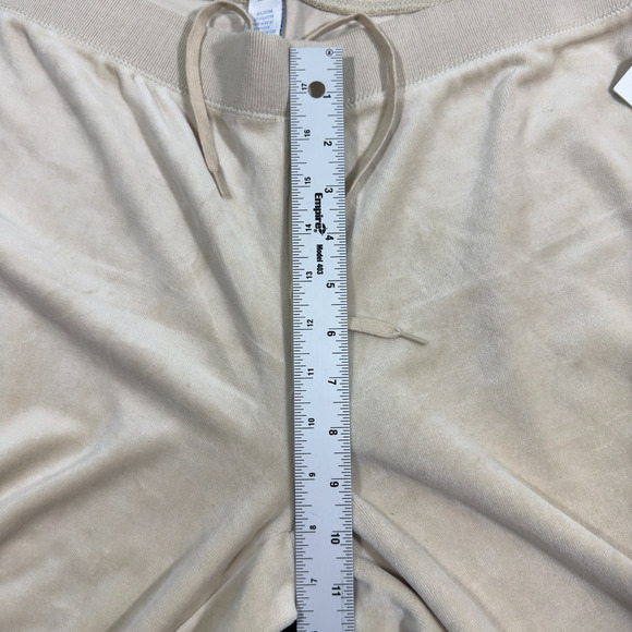 JLO Jennifer Lopez Sweatpants Women's 2X Ivory Wide Leg Quartz Side Piped Lounge - Picture 7 of 8